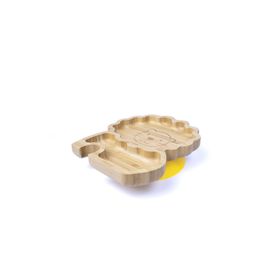Jellyboon Bambu Aslan Sarı Vakumlu Tabak
