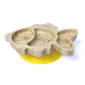 Jellyboon Bambu Balık Sarı Vakumlu Tabak