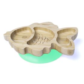 Jellyboon Bambu Balık Yeşil Vakumlu Tabak