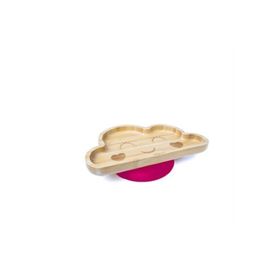 Jellyboon Bambu Bulut Sarı Vakumlu Tabak