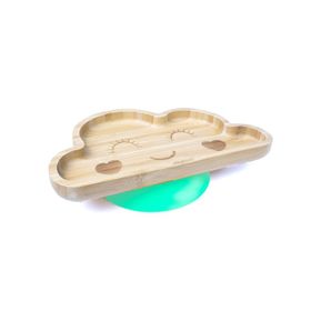 Jellyboon Bambu Bulut Yeşil Vakumlu Tabak