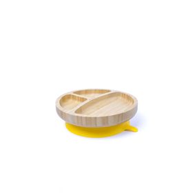 Jellyboon Bambu Yuvarlak Pembe Vakumlu Tabak