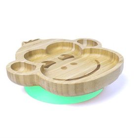 Jellyboon Yeşil Bambu Maymun Vakumlu Tabak