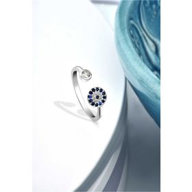 Jelux Silver Ayarlanabilir Zirkon Taşlı Gümüş Yüzük