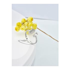 Jelux Silver Ayarlanabilir Zirkon Taşlı Gümüş Yüzük
