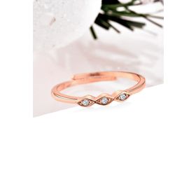 Jelux Silver Ayarlanabilir Zirkon Taşlı Gümüş Yüzük