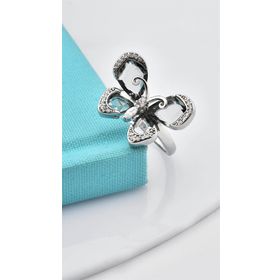Jelux Silver Kelebek Model Zirkon Taşlı Gümüş Yüzük