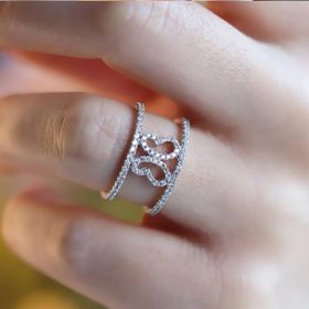 Jelux Silver Kelebek Model Zirkon Taşlı Gümüş Yüzük