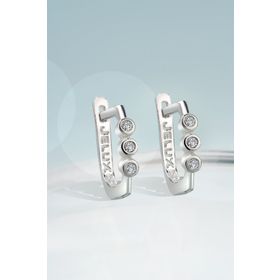 Jelux Silver Yuvarlak Model Gümüş Küpe