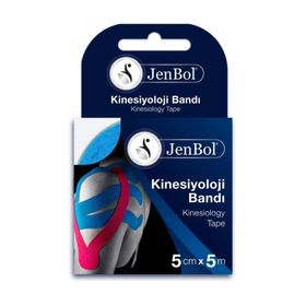 Jenbol 5 cm 5 mt Mavi Kinesiology Tape Ağrı Bandı