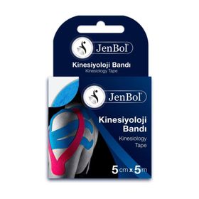 Jenbol 5 cm 5 mt Mavi Kinesiology Tape Ağrı Bandı
