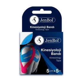 Jenbol 5 cm 5 mt Mavi Kinesiology Tape Ağrı Bandı
