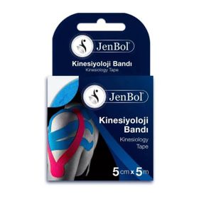Jenbol 5 cm 5 mt Mavi Kinesiology Tape Ağrı Bandı