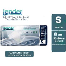 Jender 60 Adet Small Belbantlı Hasta Bezi