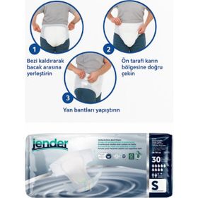 Jender Bel Bantlı Small 30 Adet Hasta Bezi
