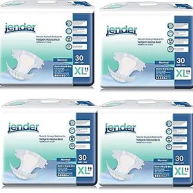 Jender Belbantlı Ekstra Büyük Boy Xl 30'lu 4 Adet Hasta Bezi