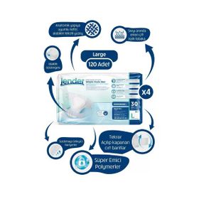 Jender Belbantlı Large 5.5 Damla 120 Adet Yetişkin Hasta Bezi