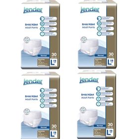 Jender Emici Külot Büyük Boy L 30'lu 4 Adet Hasta Bezi