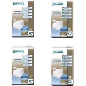 Jender Emici Külot Ekstra Büyük Boy Xl 30'lu 4 Adet Hasta Bezi