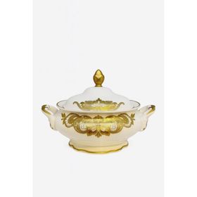 Jeremy Gold Flowers 32 cm Porselen Çorba Tenceresi