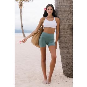 Jerf Aruba Natural Yeşil Toparlayıcı Mini Kadın Şort