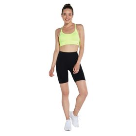 Jerf Bluff Neon Sarı Ayarlanabilir Askılı Kaplı Sporcu Sütyeni