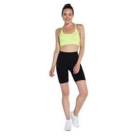Jerf Bluff Neon Sarı Ayarlanabilir Askılı Kaplı Sporcu Sütyeni