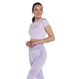 Jerf Captiva Yumuşak Dokulu Esnek Mor Crop Top Kadın T-shirt