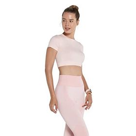 Jerf Captiva Yumuşak Dokulu Esnek Pembe Kadın Crop Top