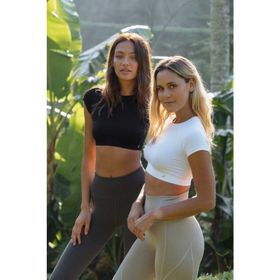 Jerf Captiva Yumuşak Dokulu Esnek Siyah Crop Top Kadın T-shirt