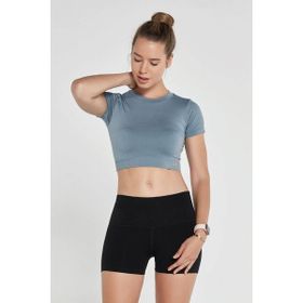 Jerf Captiva Yumuşak Dokulu Esnek Stone Taş Crop Top Kadın T-shirt