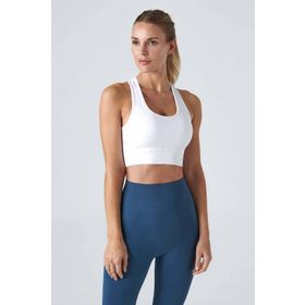 Jerf Gela Çift Katlı Kompress Beyaz Sport Bra