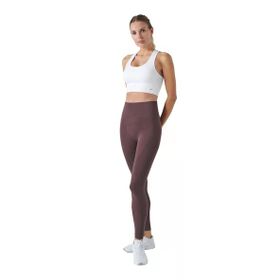 Jerf Gela Yüksek Bel Esnek ve Toparlayıcı Natural Kahverengi Kadın Spor Tayt