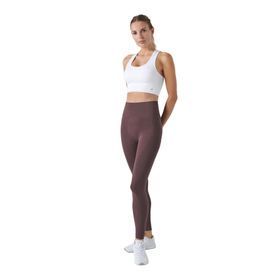 Jerf Gela Yüksek Bel Esnek ve Toparlayıcı Natural Kahverengi Kadın Spor Tayt