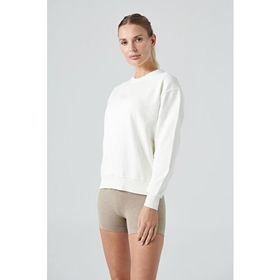 Jerf Lydney Krem Sıfır Yaka Kadın Sweatshirt