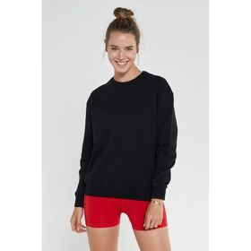 Jerf Lydney Siyah Sıfır Yaka Kadın Sweatshirt