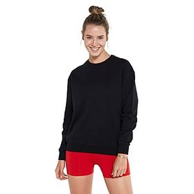 Jerf Lydney Siyah Sıfır Yaka Kadın Sweatshirt