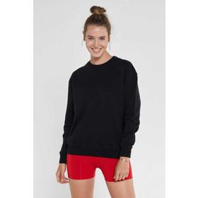 Jerf Lydney Siyah Sıfır Yaka Kadın Sweatshirt