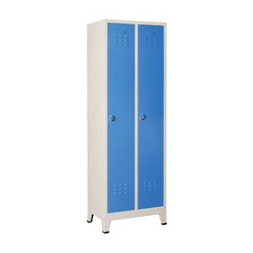 Jessan 2'li Gri Turuncu Standart Soyunma Dolabı