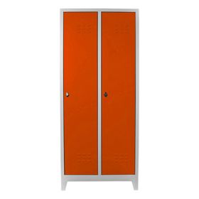 Jessan Ofis 2'li Eko Gri-Turuncu Soyunma Dolabı
