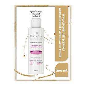 Jeuvenile Hyaluronik Asit İçerikli 200 ml Nemlendirici Aydınlatıcı Tonik