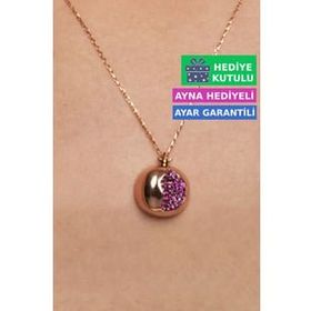 Jewelmim Bereket ve Bolluk Sembolü Gümüş Nar Kolye 925 Ayar Kadın Gümüş Kolye