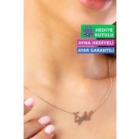Jewelmim Eylül İsimli Kolye Gümüş 925 Ayar Gümüş İsim Yazılı Kolye