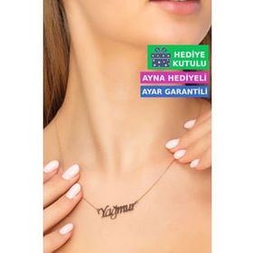 Jewelmim Yağmur İsimli Kolye Gümüş İsim Kolye 925 Ayar Gümüş İsim Yazılı Kolye