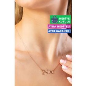 Jewelmim Zehra İsimli Kolye Gümüş İsim Kolye 925 Ayar Gümüş İsim Yazılı Kolye