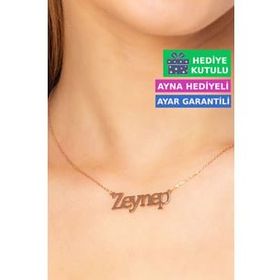Jewelmim Zeynep İsimli Kolye Gümüş İsim Kolye 925 Ayar Gümüş İsim Yazılı Kolye