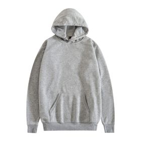 JHDESSLY Hoodies Uzun Kollu Katı Gri Unisex Sweatshirt
