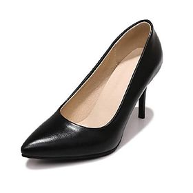 JIEEME z182s Kadın Sivri Burunlu Slip On Siyah Stiletto