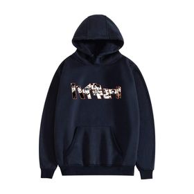 Jilijia Haikyuu Voleybol Uzun Kollu Kapüşonlu Lacivert Kadın Sweatshirt