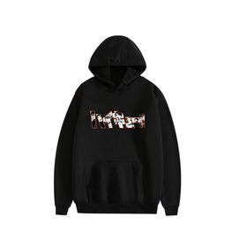 Jilijia Haikyuu Voleybol Uzun Kollu Kapüşonlu Siyah Kadın Sweatshirt